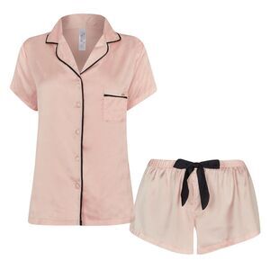 Bluebella Womens/Ladies Abigail Satin Short Pyjama Set / Pink